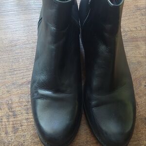 Black Leather Ankle Boots